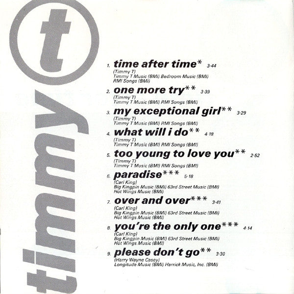 Timmy T : Time After Time (CD, Album, RE)