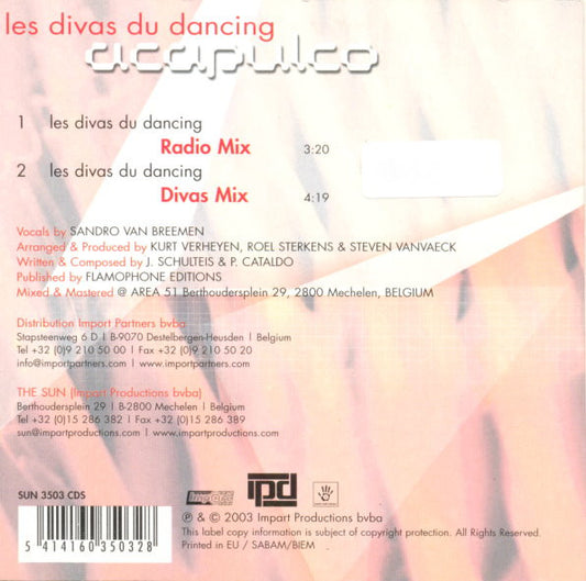 Acapulco (2) : Les Divas Du Dancing (CD, Single)