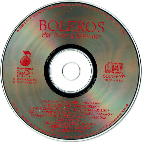 Various : Boleros • Por Amor Y Desamor (CD, Comp)