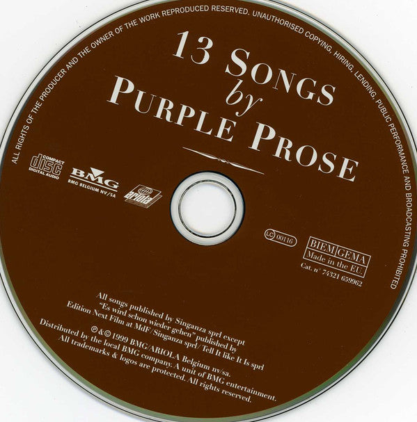 Purple Prose : Purple Prose (CD, Album)