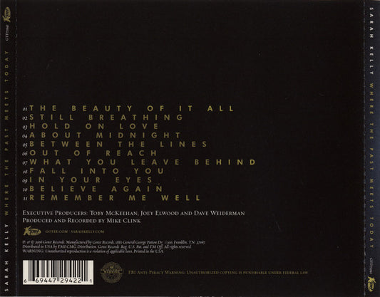 Sarah Kelly : Where The Past Meets Today (CD, Album)