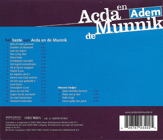 Acda en de Munnik : Adem / Het Beste Van (CD, Comp)