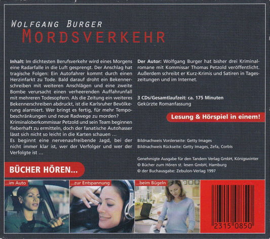Wolfgang Burger (2) : Mordsverkehr (3xCD)