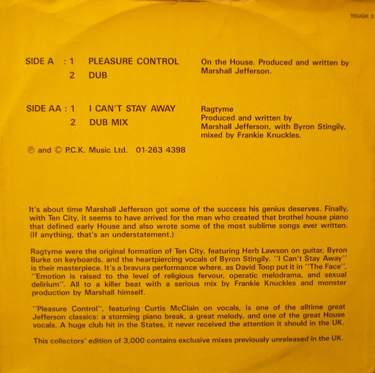 Marshall Jefferson : The Deep House Classics (12", Ltd)