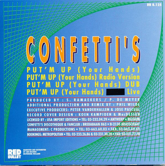 Confetti's : Put'm Up (Your Hands) (CD, Maxi)