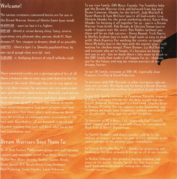 Dream Warriors : Subliminal Simulation (CD, Album)