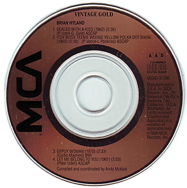 Brian Hyland : Vintage Gold (CD, Mini, Comp)