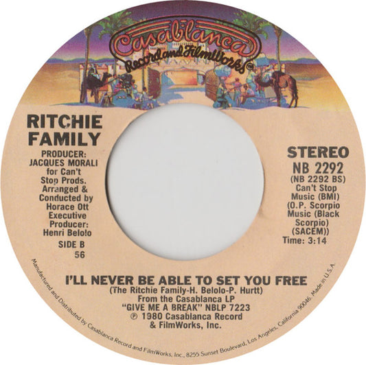 The Ritchie Family : All My Love (7", Single, Styrene, 56 )