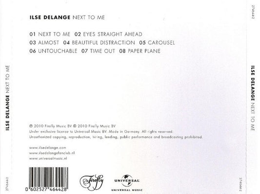Ilse DeLange : Next To Me (CD, Album)