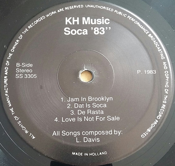 Arrow (2) & Ed Watson : Soca '83 (LP)