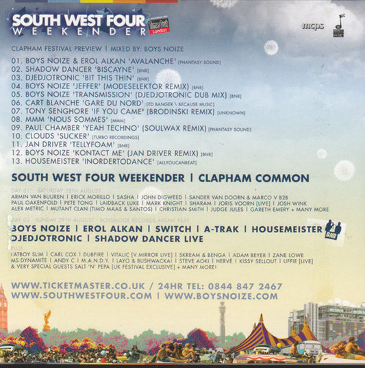 Boys Noize : South West Four Clapham Festival Preview (CD, Mixed)