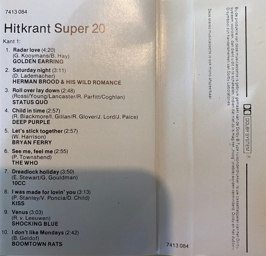 Various : Hitkrant Super 20 (Cass, Comp)