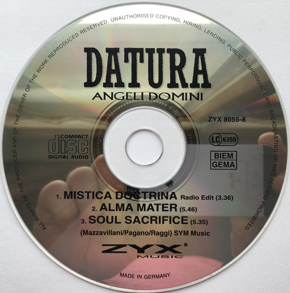 Datura : Angeli Domini (CD, Maxi)
