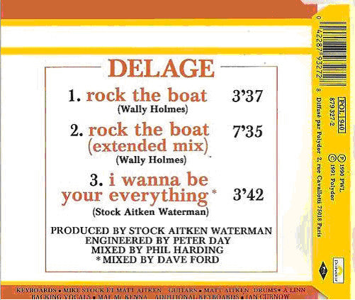 Delage (2) : Rock The Boat (CD, Maxi)