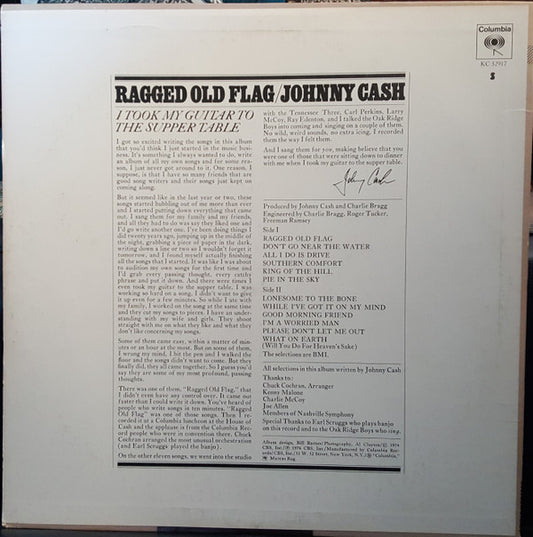 Johnny Cash : Ragged Old Flag (LP, Album)