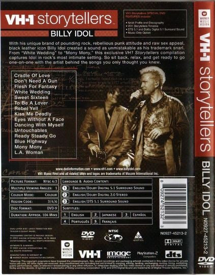 Billy Idol : VH1 Storytellers (DVD-V, Comp, NTSC)