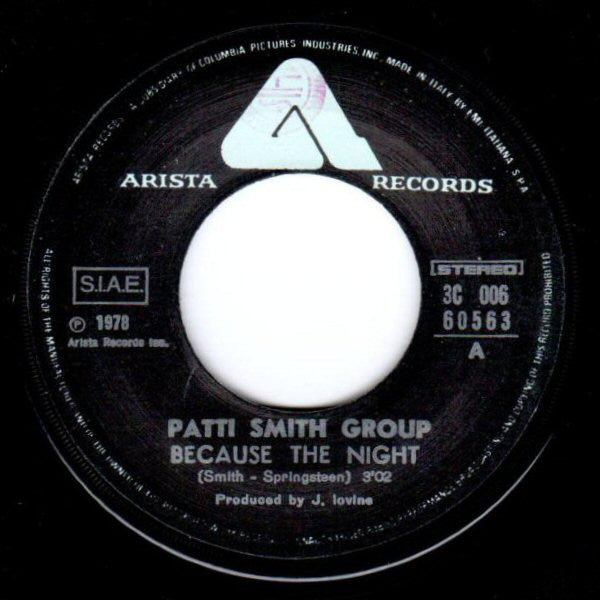 Patti Smith Group : Because The Night / God Speed (7")
