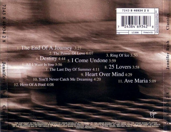 Jennifer Rush : Classics (CD, Album, Bla)