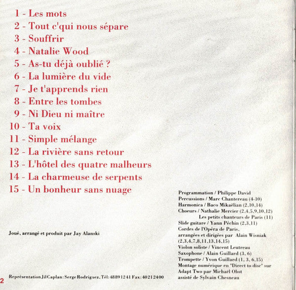 Jil Caplan : La Charmeuse De Serpents (CD, Album)