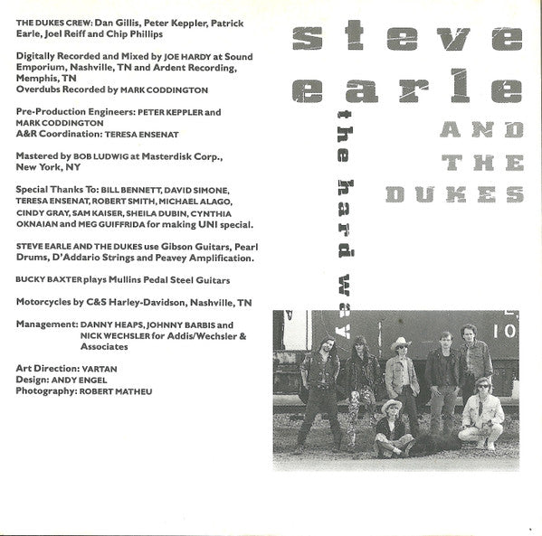 Steve Earle And The Dukes* : The Hard Way (CD, Album)