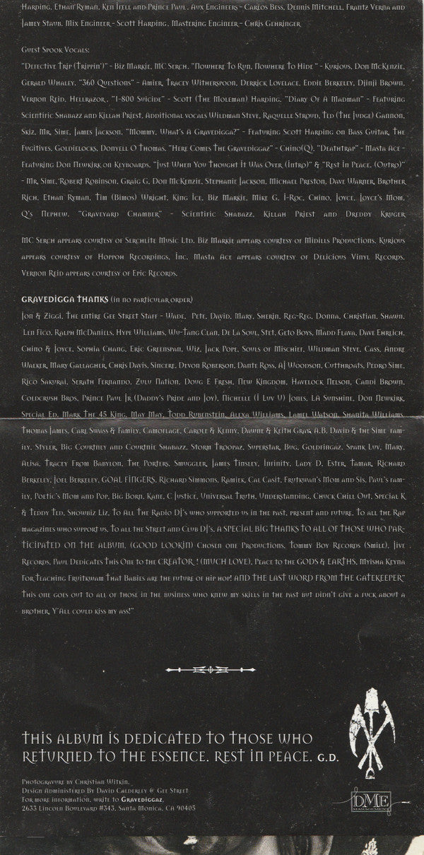 Gravediggaz : 6 Feet Deep (CD, Album, RE)