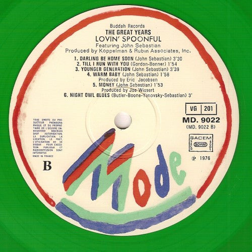 The Lovin' Spoonful : The Great Years (LP, Comp, Ltd, Gre)