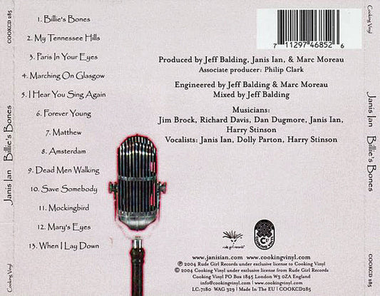 Janis Ian : Billie's Bones (CD, Album)