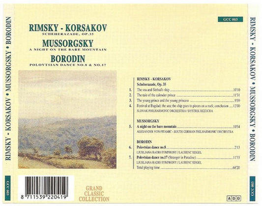Nikolai Rimsky-Korsakov, Modest Mussorgsky, Alexander Borodin : Scheherazade, Op. 35 - A Night On The Bare Mountain - Polovtsian Dance No. 8 & No. 17 (CD, Comp)