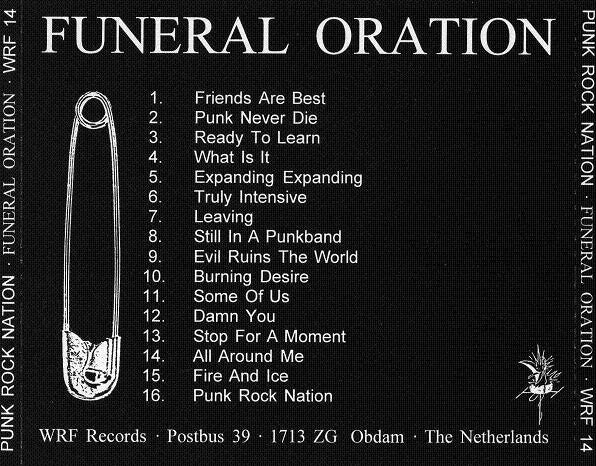 Funeral Oration (2) : Punk Rock Nation (CD, Album)