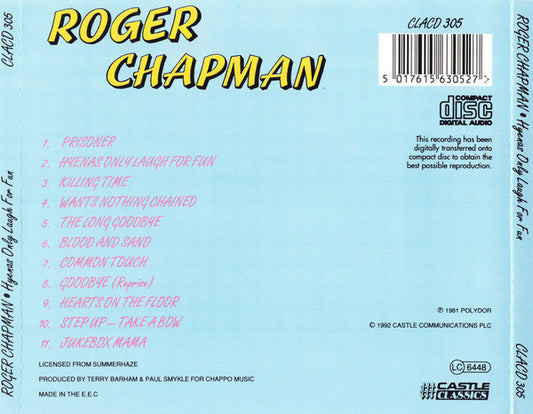 Roger Chapman & The Shortlist : Hyenas Only Laugh For Fun (CD, Album, RE)