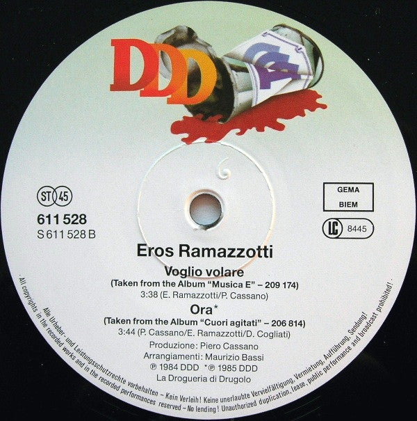 Eros Ramazzotti Featuring Duet With Patsy Kensit : La Luce Buona Delle Stelle (Remixed Version) (12", Maxi)