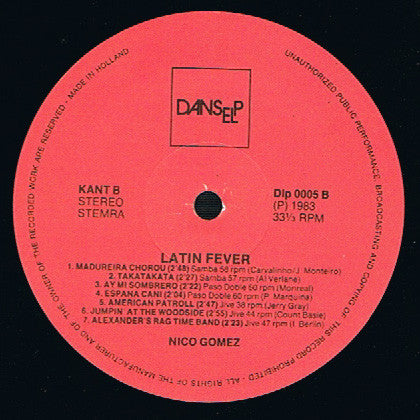 Nico Gomez : Latin Fever (LP, Album)