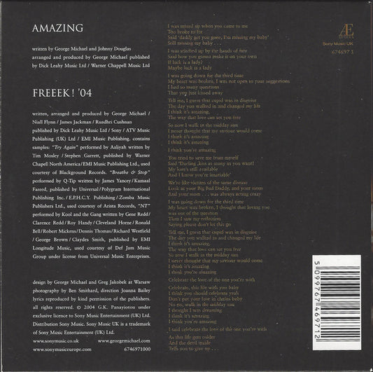 George Michael : Amazing (CD, Single)