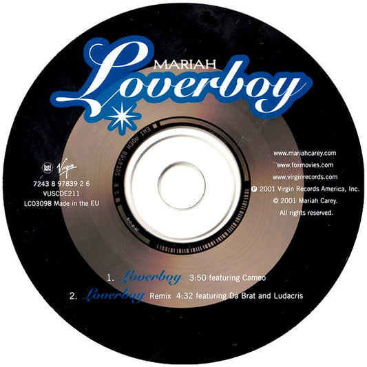 Mariah Carey : Loverboy (CD, Single, Car)