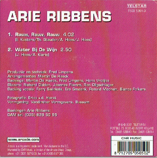 Arie Ribbens : Rauw, Rauw, Rauw (CD, Single)