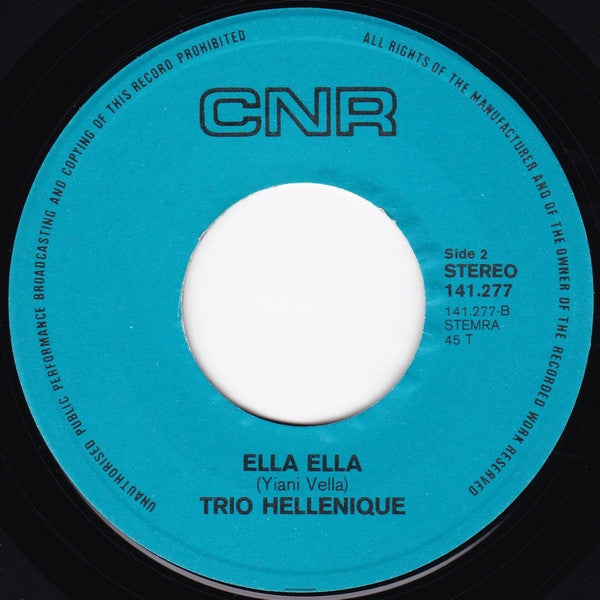 Trio Hellenique : Zorba's Dance (7", Single)