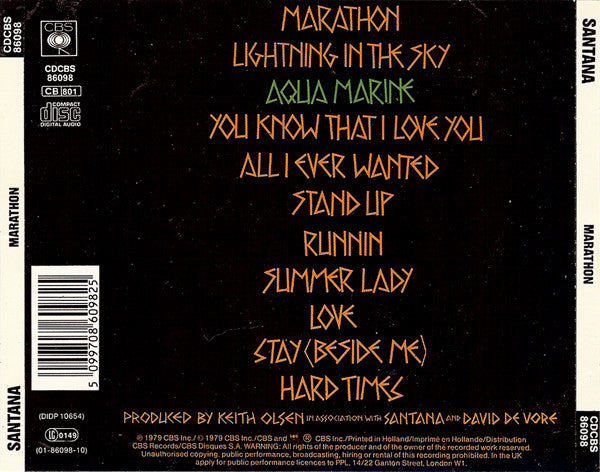 Santana : Marathon (CD, Album, RE)