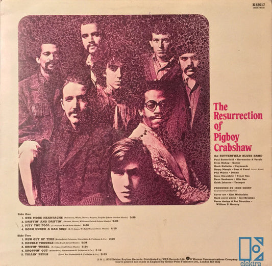 The Paul Butterfield Blues Band : The Resurrection Of Pigboy Crabshaw (LP, Album, RE)