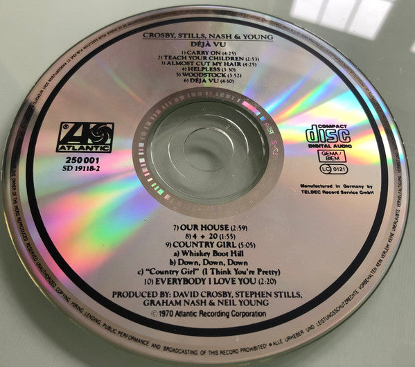Crosby, Stills, Nash & Young : Déjà Vu (CD, Album, RE)