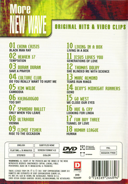 Various : More New Wave (DVD-V, Comp, PAL)