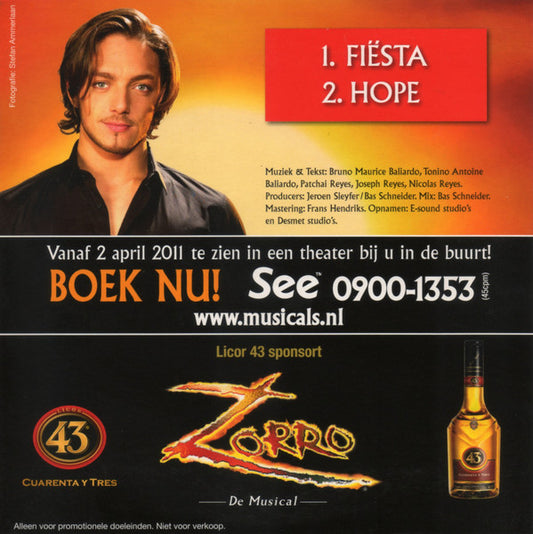"Zorro" Original Dutch Cast : Zorro De Musical (CD, Promo)