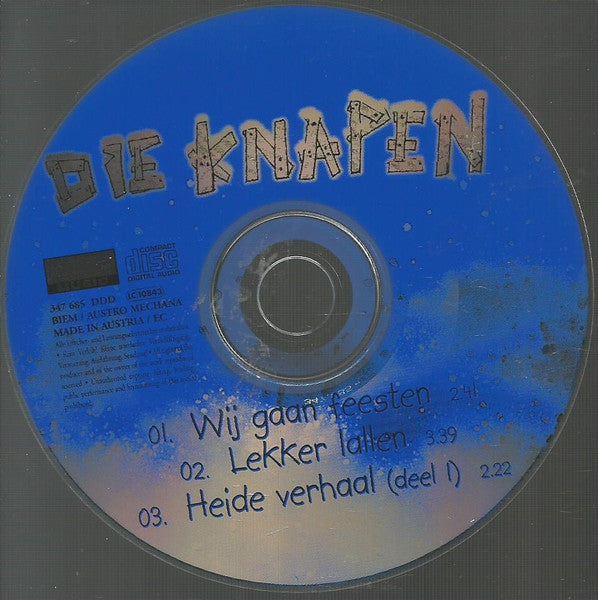 Die Knapen : Wij Gaan Feesten (CD, Single)