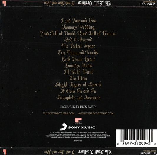 The Avett Brothers : I And Love And You (CD, Album, O-C)