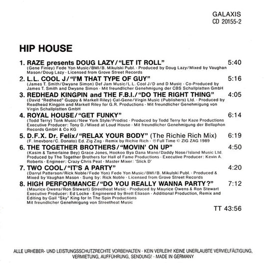 Various : Hip House (CD, Comp)