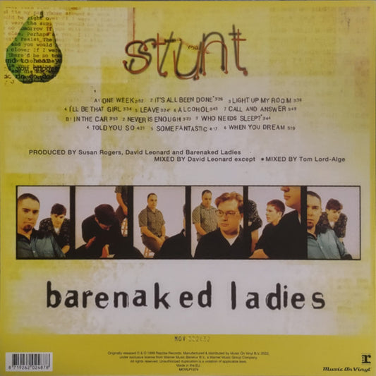 Barenaked Ladies : Stunt (LP, Album, Ltd, Num, RE, Yel)