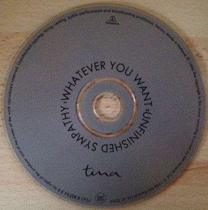Tina Turner : Whatever You Want (CD, Single, Car)