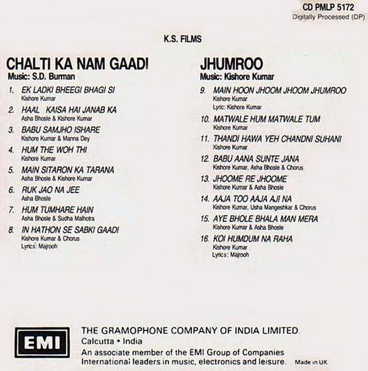 S. D. Burman / Kishore Kumar : Chalti Ka Nam Gaadi / Jhumroo (CD, Comp)