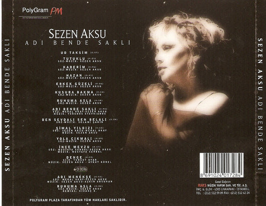Sezen Aksu : Adı Bende Saklı (CD, Album)