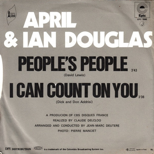 April & Ian Douglas : People's People / I Can Count On You (7", Single)