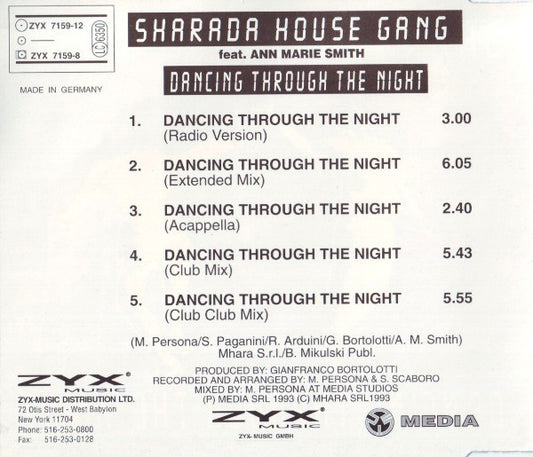Sharada House Gang Feat. Ann-Marie Smith : Dancing Through The Night (CD, Maxi)